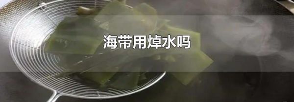 海带用焯水吗
