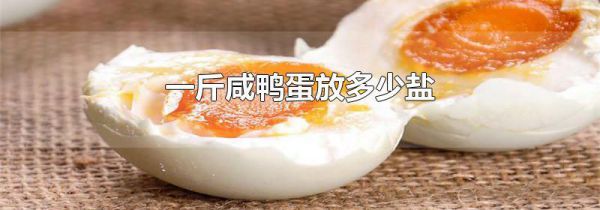 一斤咸鸭蛋放多少盐