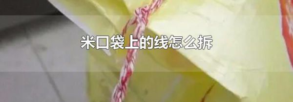 米口袋上的线怎么拆