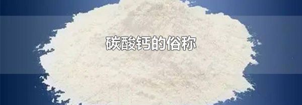 碳酸钙的俗称