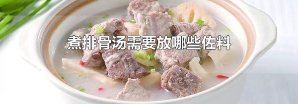 煮排骨汤需要放哪些佐料