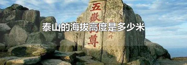 泰山的海拔高度是多少米