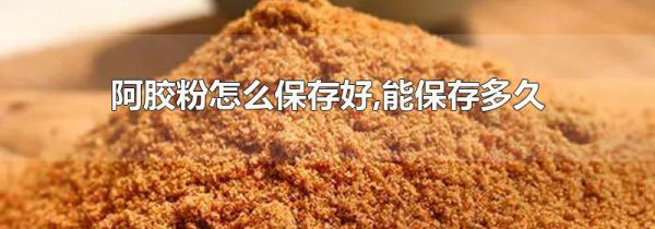 阿胶粉怎么保存好,能保存多久