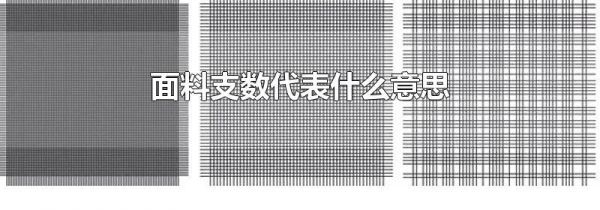 面料支数代表什么意思