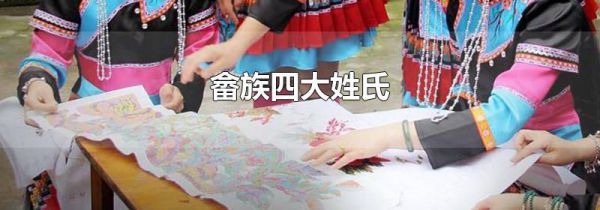 畲族四大姓氏