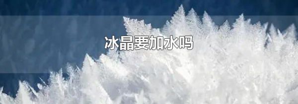 冰晶要加水吗