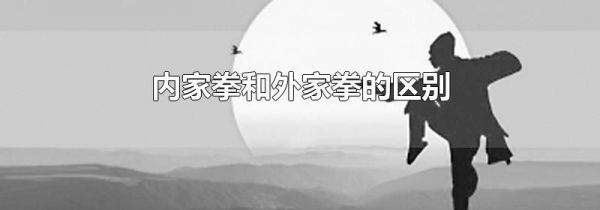 内家拳和外家拳的区别