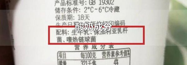 酸奶成分