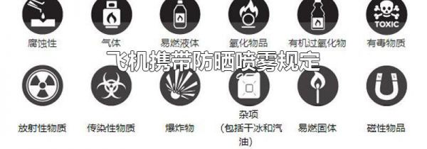 飞机携带防晒喷雾规定