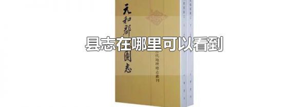 县志在哪里可以看到