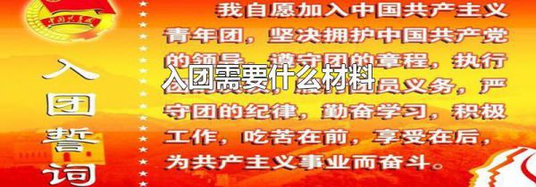 入团需要什么材料