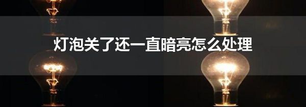 灯泡关了还一直暗亮怎么处理