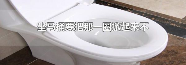坐马桶要把那一圈掀起来不