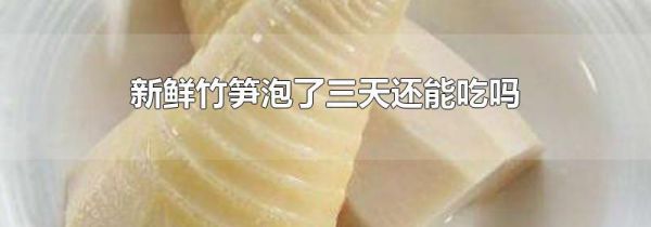新鲜竹笋泡了三天还能吃吗