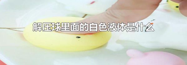 解压球里面的白色液体是什么