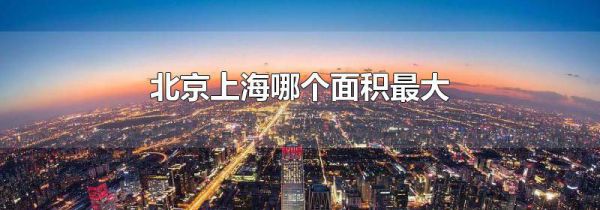 北京上海哪个面积最大
