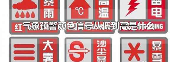 气象预警颜色信号从低到高是什么
