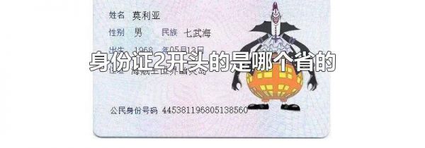 身份证2开头的是哪个省的