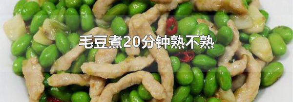 毛豆煮20分钟熟不熟