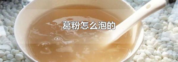 葛粉怎么泡的
