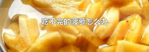 吃不完的菠萝怎么办