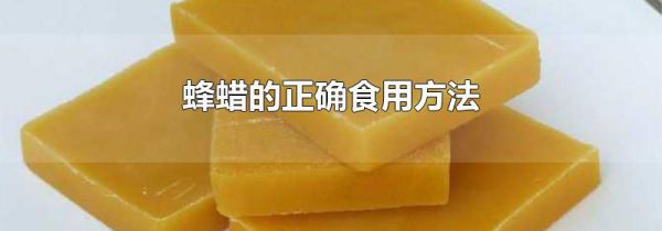 蜂蜡的正确食用方法