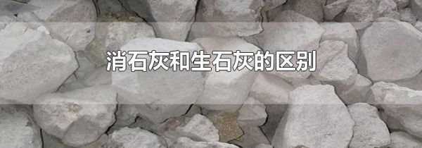 消石灰和生石灰的区别