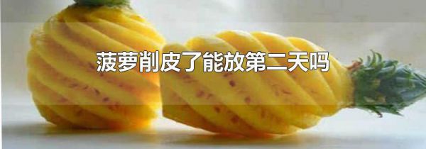 菠萝削皮了能放第二天吗
