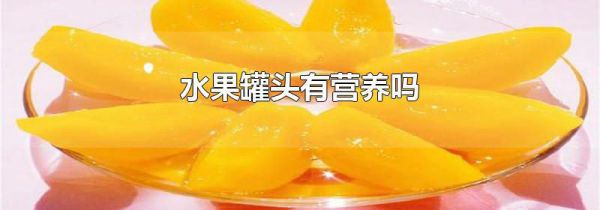水果罐头有营养吗