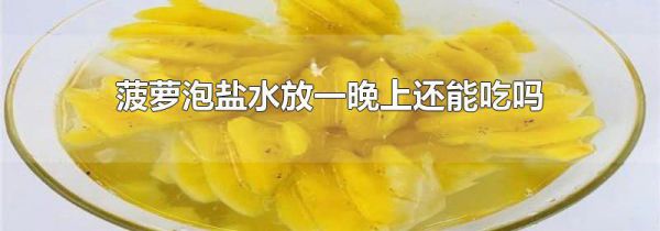 菠萝泡盐水放一晚上还能吃吗