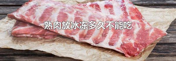 熟肉放冰冻多久不能吃