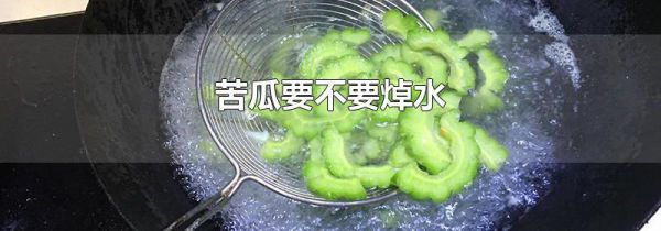 苦瓜要不要焯水
