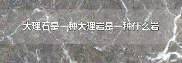 大理石是一种大理岩是一种什么岩