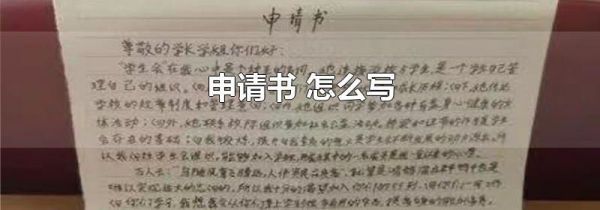 申请书 怎么写
