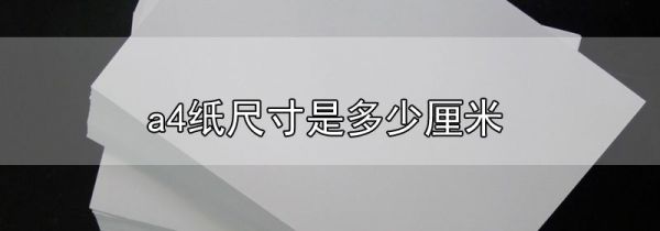 a4纸尺寸是多少厘米