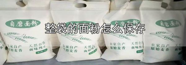 整袋的面粉怎么保存