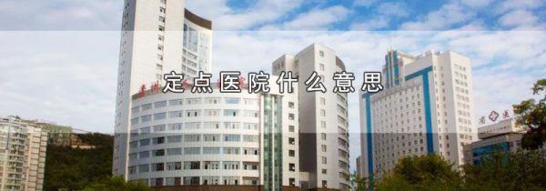 定点医院什么意思