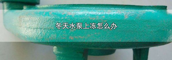 冬天水泵上冻怎么办