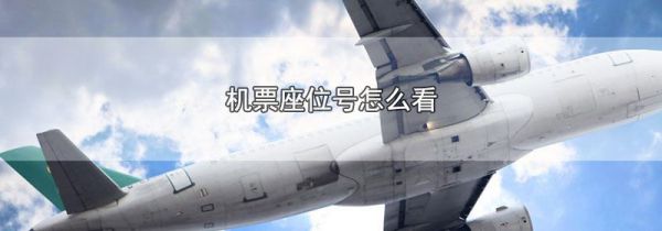 飞机票座位号怎么看