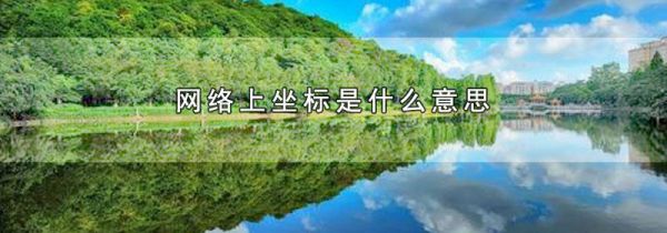 网络上坐标是什么意思