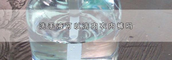 洗手液可以洗内衣内裤吗