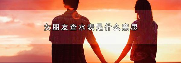 女朋友查水表是什么意思
