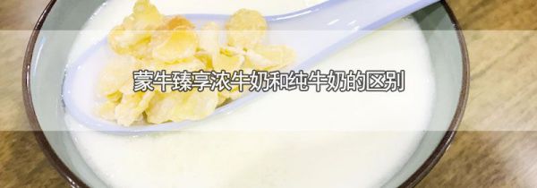 蒙牛臻享浓牛奶和纯牛奶的区别