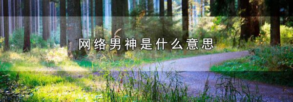 网络男神是什么意思