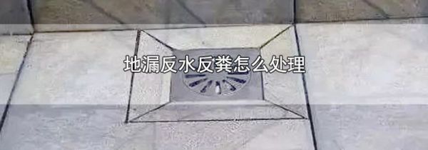 地漏反水反粪怎么处理