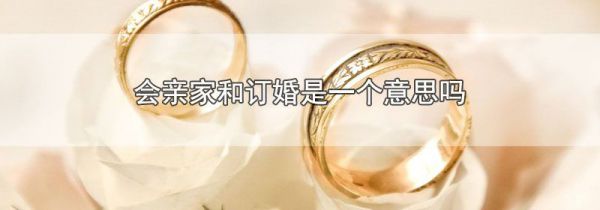 会亲家和订婚是一个意思吗