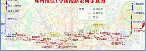 郑州地铁一号线站点图
