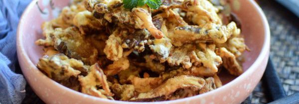 炸鲜蘑放淀粉还是面粉