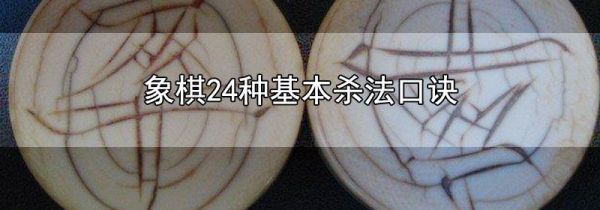 象棋24种基本杀法口诀