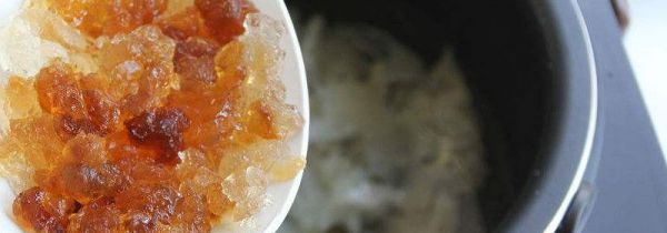 桃胶在电饭煲煮要按什么